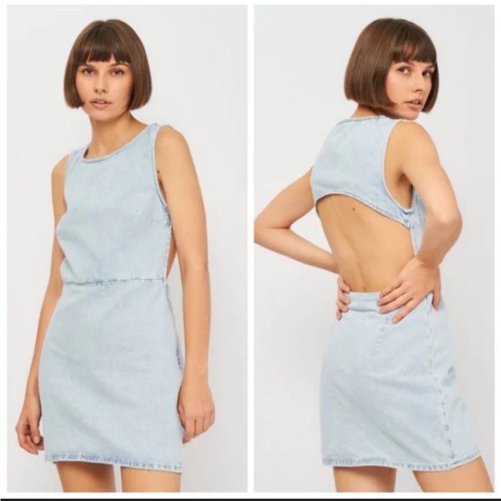 Zara blue denim mini dress